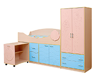 Набор модульной мебели для детской комнаты «Юниор-12.2» 
